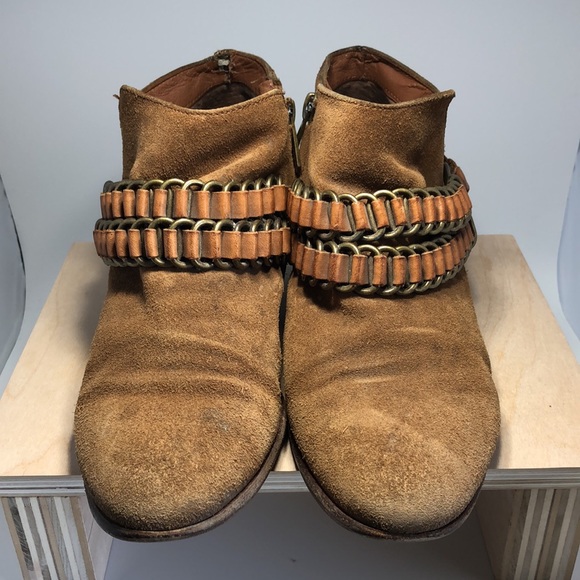 Sam Edelman Tan Moto Booties, size 7.5 - Picture 2 of 8